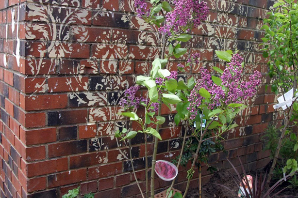 Home Sweet Home Stencilled Brick Wall Urban Gardens