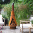 modern chiminea corten steel fire pit for patio
